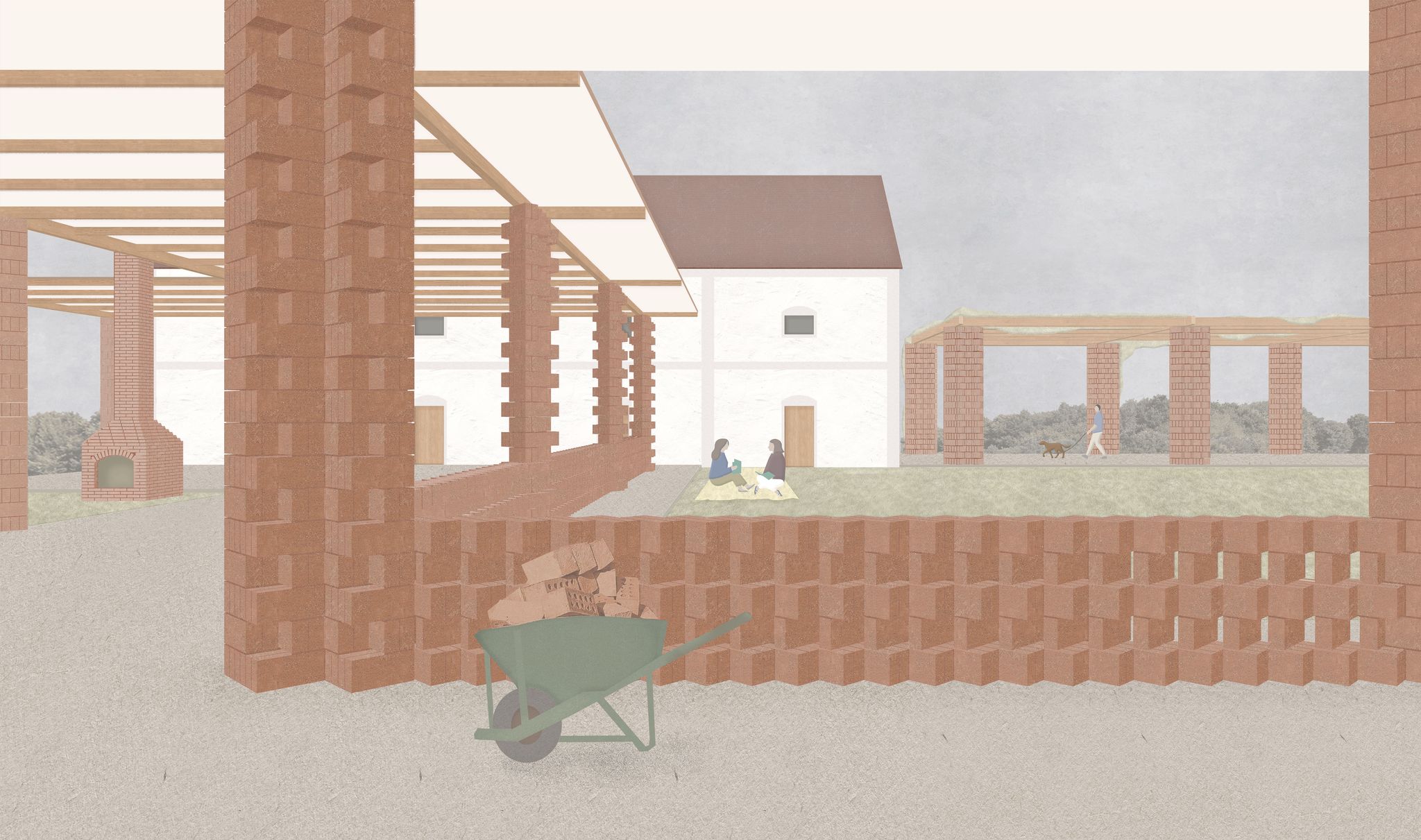 /work/006 Brick Academy Goricko/img/021 view towards existing house.jpg